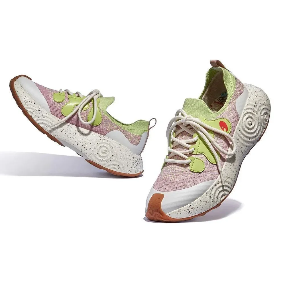 UIN Women's Platform Casual Comfortable Fashion Sneaker (Raspberry Matcha Brava)
